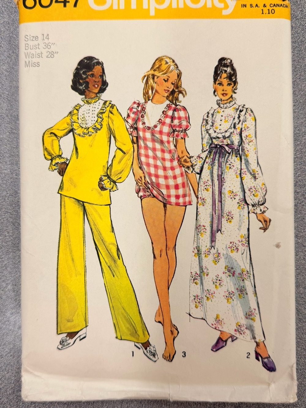 Simplicity Women's Yellow Pajama Pants & Top Pattern - Retro Lounge Set